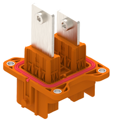 High Voltage Interlock Connector 2Pin 8mm 200A Socket Plastic W/busbar M8 Thread Hole